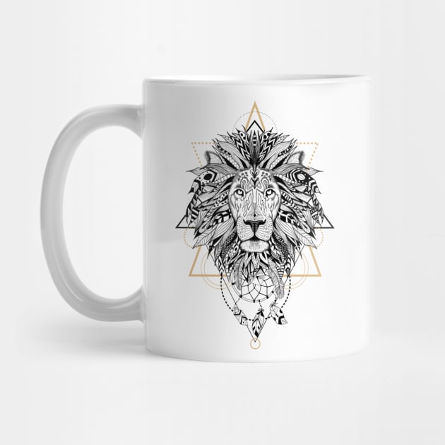 Lion in aztec style by fears